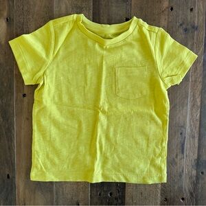 Mini Boden - Washed Slub T-shirt - Zest Yellow, 12-18m